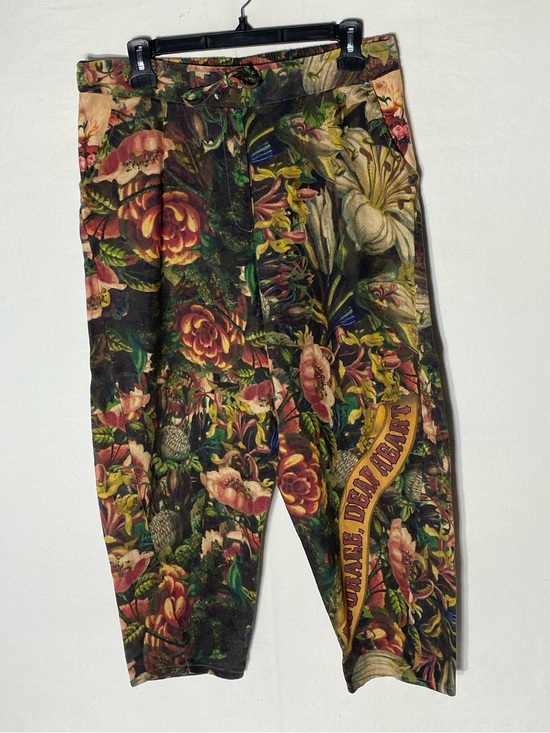 Market Of Stars Pants - Market of Stars Courage Dear Heart Artist Pant Linen Botanical Sacred Heart L